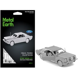 DCD Model Kit 1965 Ford Mustang Metal Model Moderate Difficulty Steel Model by Metal Earth Tool Kit for Model Building