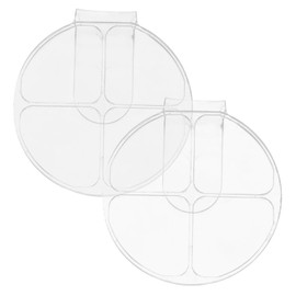 jojofuny 2pcs Acrylic Makeup Mixing Palette with Handle Professional Foundation Color Tray for Easy Blending and Custom Shades Travel Friendly Design for Makeup Artists and Enthusiasts