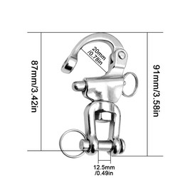 WJMY Stainless Steel Swivel 360° Swivel with 650 kg Capacity for Safe Turning & Attaching of Hanging Chair, Punch Bag, Swivel Grill, Swivel Carabiner, Swing etc.