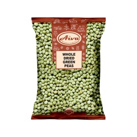 Aiva Dried Green Peas Whole (Marrowfat Peas, Vatana, Matar) 4 LB Bulk– Premium Whole Green Peas for Soups, Curries, and Stews