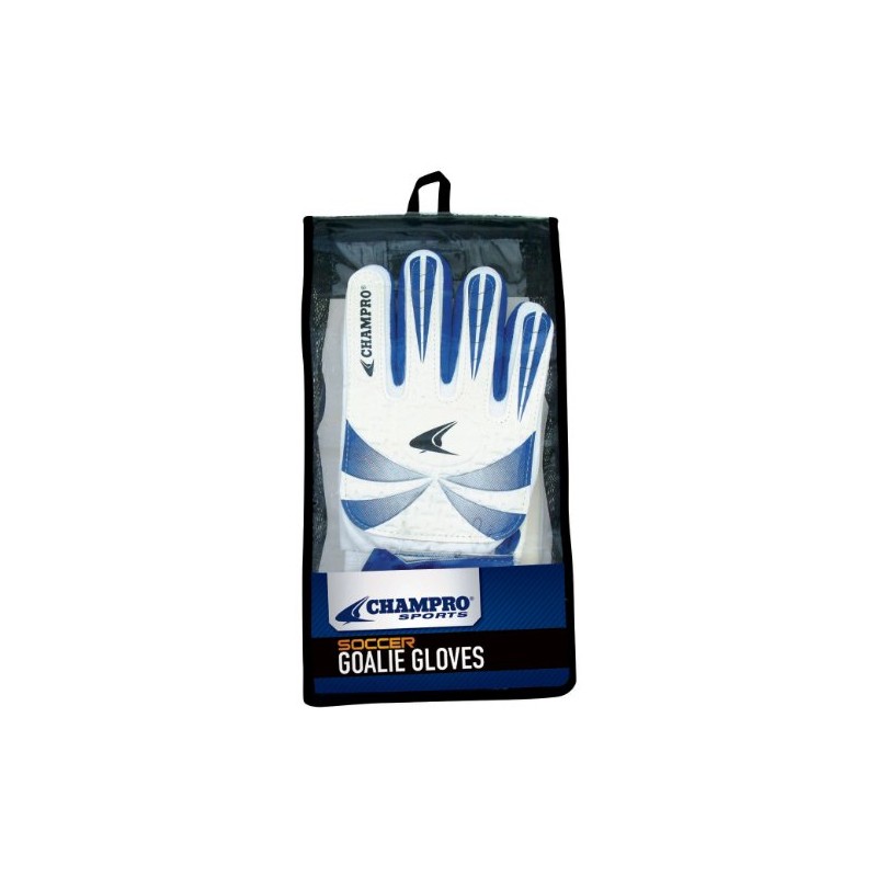 CHAMPRO Soccer Goalie Gloves (Blue/White, 9/3-mm) (SG3-9)