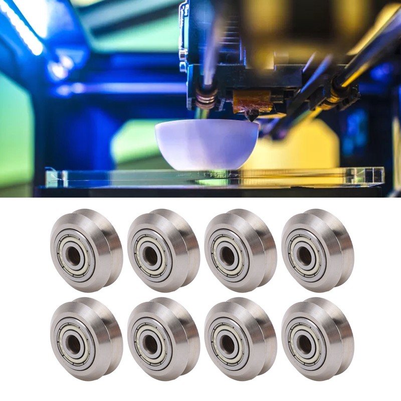 13PCS V Pulley Wheel Stainless Steel Printer Round Wheel Roller