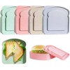 WXOIEOD 4 Pack Sandwich Containers for Kids Lunch Boxes, Reusable
