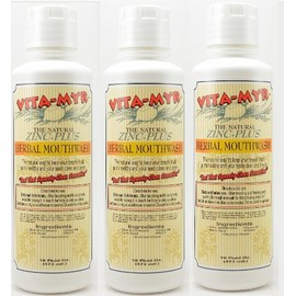 3 Pack VITA-MYR 16 Oz Effective Herbal Zinc-Plus Mouthwash