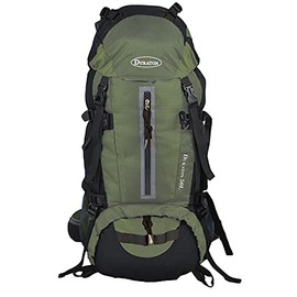 DURATON Hiking Backpack 50L, Water Resistant Light-Weight Day Pack for Backpacking Camping and Travel (Green)