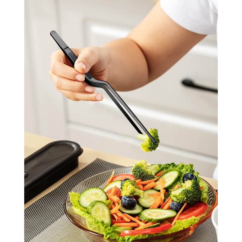 Fine Cooking Tweezers Set, Professional Stainless Steel Food Tongs, Kitchen