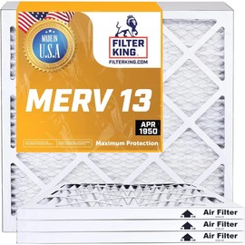 Filter King 30x30x1 Air Filter | 12-PACK | MERV 13 HVAC Pleated A/C Furnace Filters | MADE IN USA | Actual Size: 30 x 30 x .75"