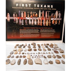 Rockhound's 1st Choice Central Texas Paleo Period Arrowheads & Tools with FREE Arrowhead Poster