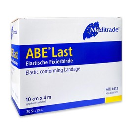 Gauze Bandages 10 cm x 4 m – Pack of 20 Elastic Bandage Fixation Bandage – Latex-Free Bandage Material – Elastic Bandage with 135% Elasticity