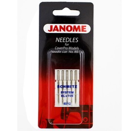 Schmetz ELx705 Size 12, 5 Pack Needles for Janome Cover Pro Models