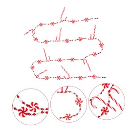 Operitacx 3pcs String Christmas Ornaments Xmas Tree Bead Garland Home Adornment Christmas Garland Decoration Garland Ornament Christmas Bead Garland Home Decoration Red