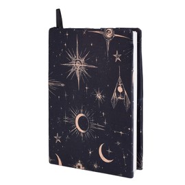 NICENEEDED Vintage Stretchable Book Cover, Moon Sun Book Sleeve, Stretchy Book Protector Elastic Notebook Wraps Washable Protective Book Case Suitable Fit Most Hardcover Textbook