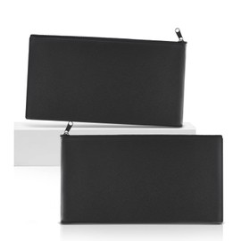 Money Bags With Zipper,Cash Bag, Check Wallet, Cosmetics,Bank Bag,11x6.1 inch Money Pouch,2 Pieces