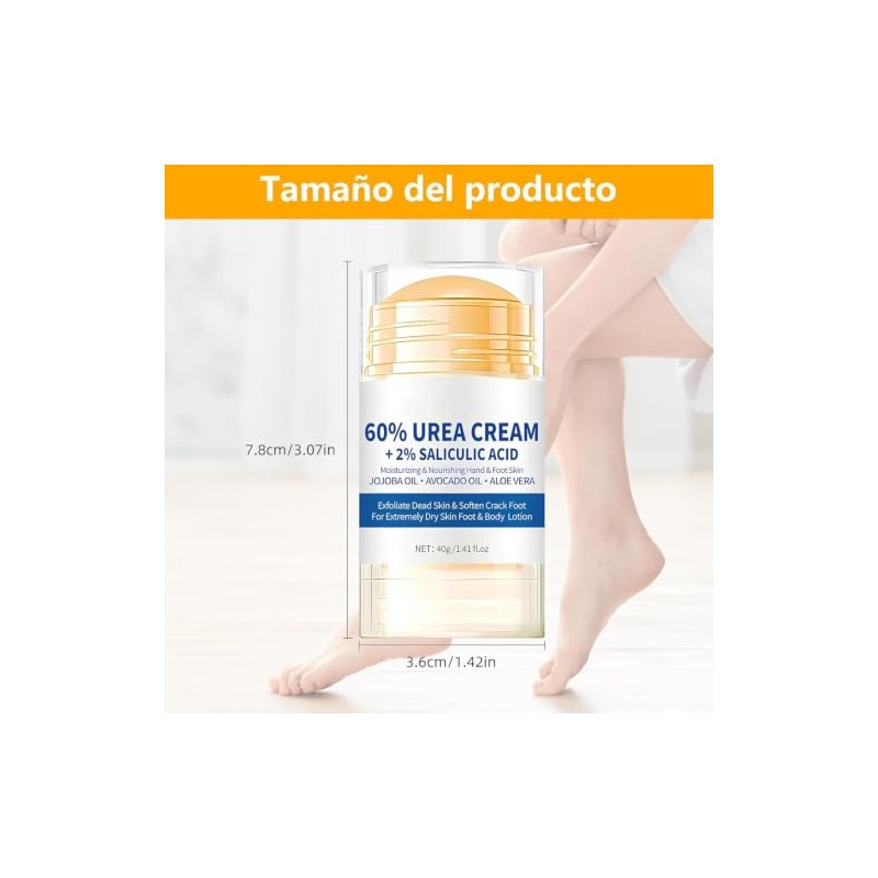 2pcs Crema con Urea 60 para Pies, Hidratante Pies Resecos