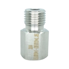 CDQBWKJGFJ 1 Piece M12 x 1.25 Male Metric to M10 x 1 Female Metric Gauge Sensor Adapter Stainless Steel 304