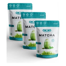Okko - Set De 3 Té Verde Orgánico En Polvo Matcha 60g C/u
