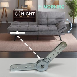 ANTEISI 2PCS Adjustable Angle Hinge，Sofa Bed Hinges，DIY Furniture Hinges，Sofa/Bed/Recliner Gear Adjustment Hardware 180 to 90 Degree(180 Degree Installation)