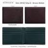 maskfactory stwees bifold leather wallets - Ultra slim, RFID, Front