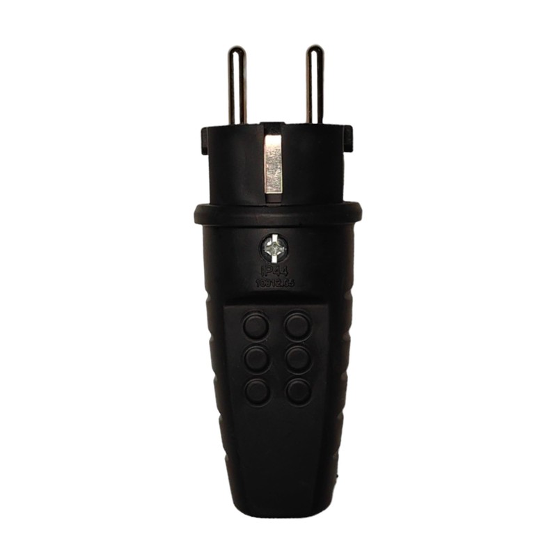 Rubber Power Plug 230 V, 16 A, IP44, Waterproof Plug,