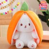 Irunfast 23CM Bunny Plush Toy,Soft Carrot Bunny Stuffed Animal Toy,Reversible
