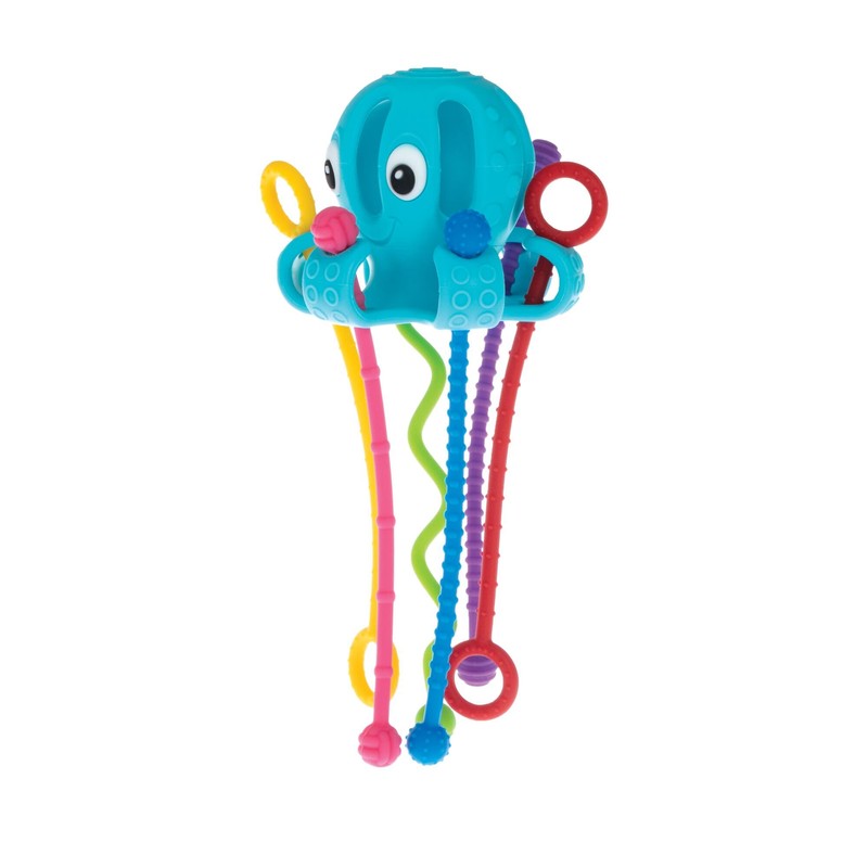 Nuby Silicone Octopus Sensory Toy with Bright Colored Silicone Textured