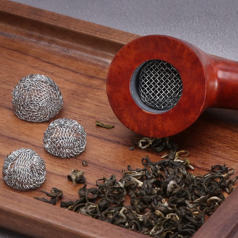 Pwshymi Pipe Ball Mesh Pipe Sieve Pack of 100 Reusable