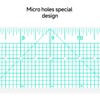 KEARING Clear Graph Fashion Design Ruler with Holes, Sandwich Line,