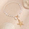 Dcfywl731 Shell Necklace for Women Summer Starfish Necklace Boho Surfer