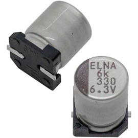 Elko Capacitor 20x Radial 330µF 6.3V SMD Electrolytic Capacitor up to 105°C 330uF Electrolytic Capacitor from Elna