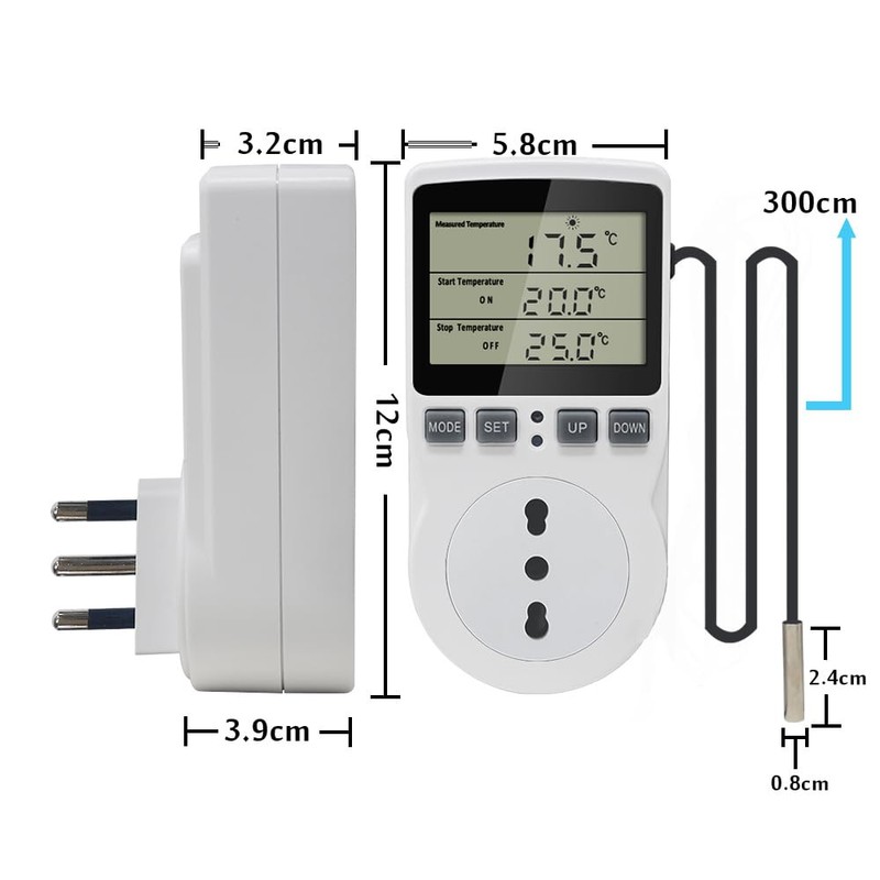 KETOTEK Digital Thermostat Socket Temperature Controller with Sensor