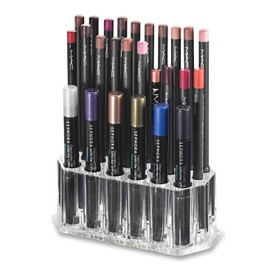 ColorfylCoco Cosmetic Storage, 26 Pockets, Makeup Pencil, Pen Stand, Pen Holder, Lip Liner, Eyeliner, Makeup Brush, Storage Acrylic Holder, Acrylic Stand