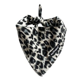Leconpet Dog Bandana Dog Scarf for Small Medium Large Dogs Soft Triangle Puppy Cat Bandana Bib (Medium, Silver Leopard)