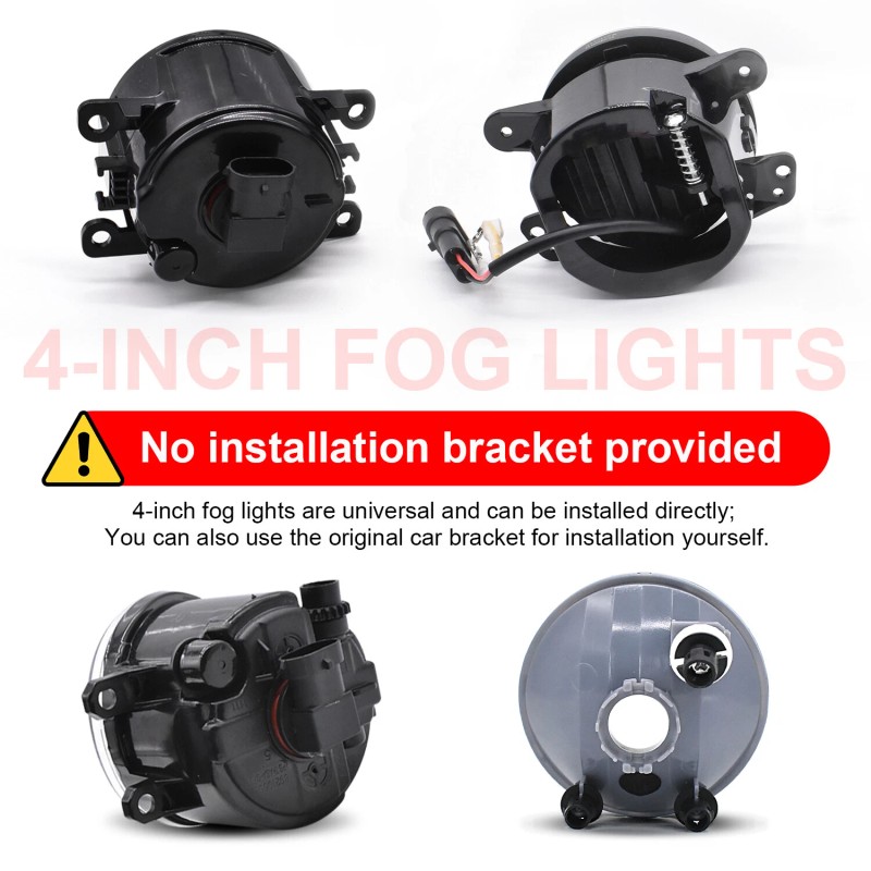 CHUSYYRAY Pair Fog Light Lamp Housing Assembly For 2010 2011-2014