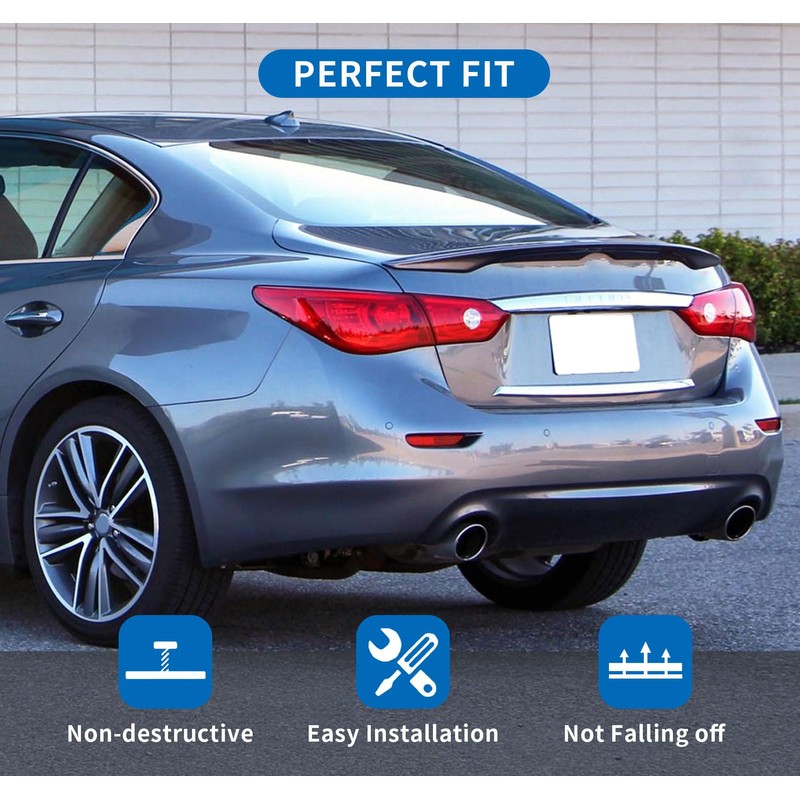 BDBO Rear Spoiler Wings for Infiniti Q50 2014 2015 2016