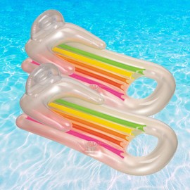 Intex King Kool Lounge for Swimming Pools, Silver 2-Pack