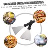 GLEAVI 2Pcs Stainless Steel Steak Spatulas with Plastic Handles Multi
