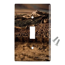 GRAPHICS & MORE Labyrinth Hedge Maze Goblin City Plastic Wall Decor Toggle Light Switch Plate Cover