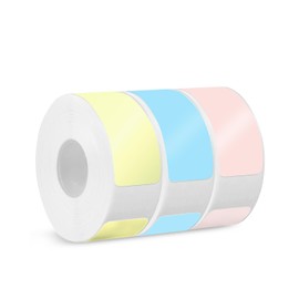 iEager Label Maker Tape, 12mm x 40mm, 3 Color Sticker Thermal Paper for Label Maker Machine, Household Storage Labels, Self-Adhesive Label Tape, Set of 3