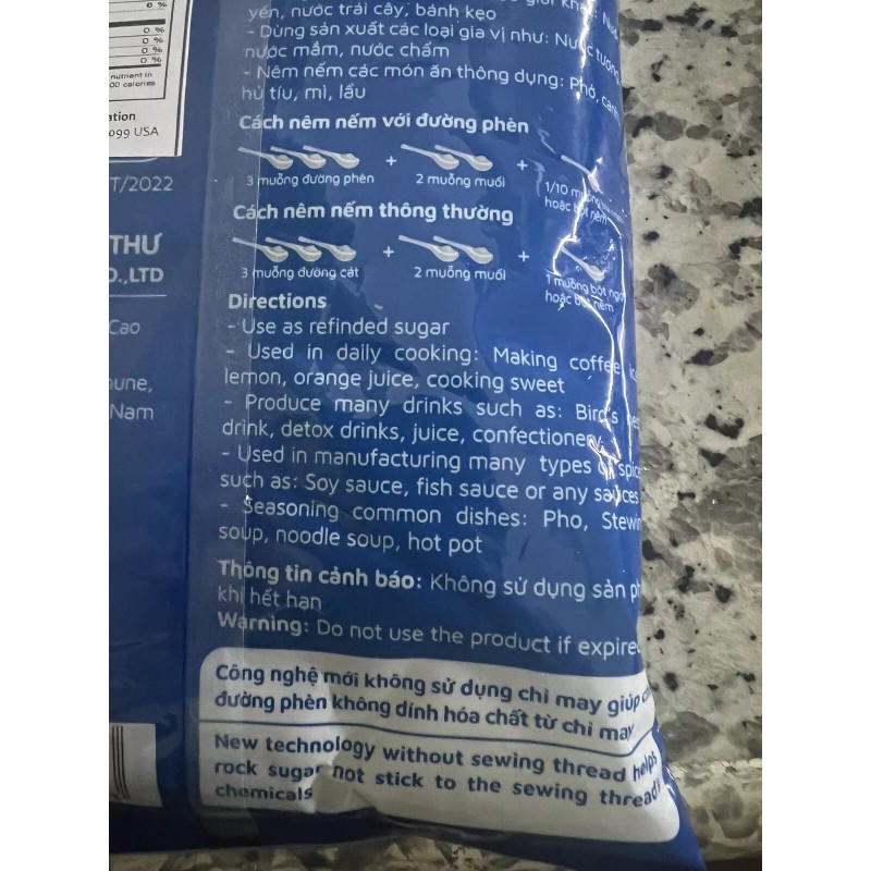 Dang Thu Rock Sugar Candy SMALL LUMP CANDY 17.6oz/ Pack