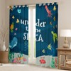 Homemissing Sea Underwater World Window Dreapes Whale Curtains for Bedroom