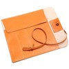 Leather FACTORY Dualline Pen Case, Genuine Tochigi Leather, With Leather