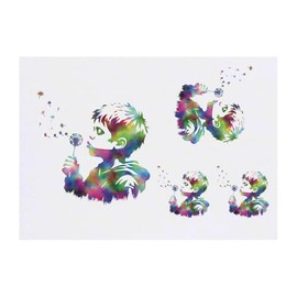 Azeeda 4 x 'Löwenzahnbläser' Temporäre Tattoos - Wasserfest, Hautfreundlich & Ungiftig · Transfers in Verschiedenen Größen (TO00074736)