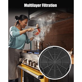 Charcoal Filter Replace JXCF72 WB02X24842 HUIF06UC 11013078, Carbon Filter Fit for GE BOSCH Range Hood JVW5301BJ1TS JVW5301EJ1ES JVW5301EJ2ES JVW5301FJ1DS, 4 Pcs