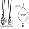 weryerker 4 PCS Crystal Cage Necklace Cord Empty Holder Replacement