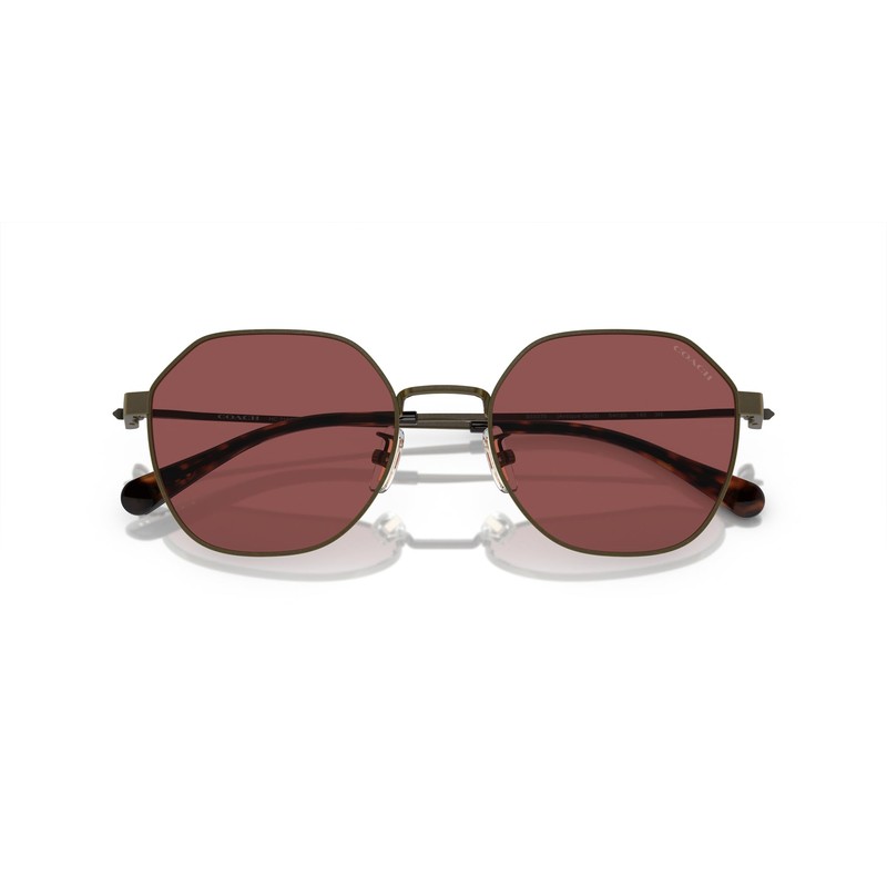 Coach HC7155 Sunglasses, Antique Gold/Wine Solid, 54 mm