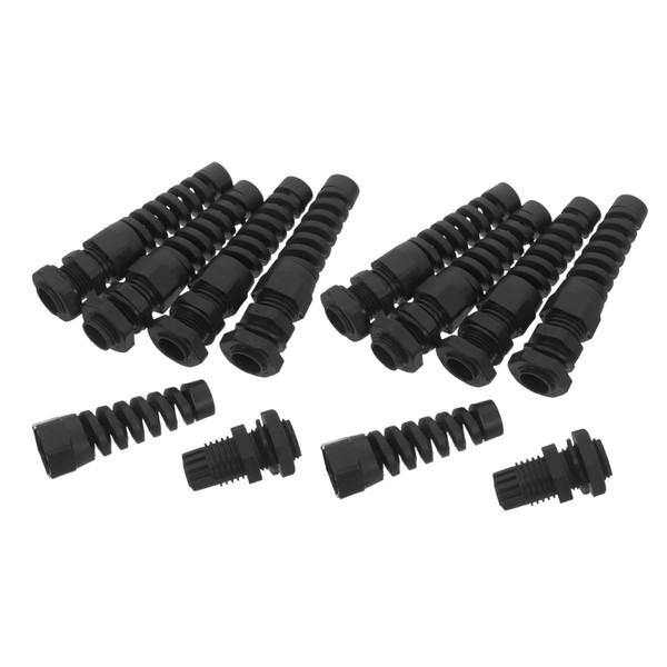 NOLITOY 10pcs Adjustable Nylon Cable Gland Joints Spiral Connector for