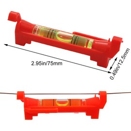 Line Line Guidance Levels, Pack of 4 Cord Spirit Levels, Red Spirit Level Cord, Professional Cord Spirit Level for Masonry, Plumbing, Gutter Work, Spirit Level
