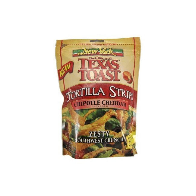 New York Texas Toast Chipotle Cheddar Flavored Tortilla Strips, 4.5 oz