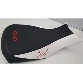 Hidden Comfort Camo HCC Racing seat Cover Compatible with Can Am XMR Outlander 600 fits 2012 and up(Gen 2) - Black Gripper/White Carbon/Black Perforated Back X/Logo/Stitching can am red