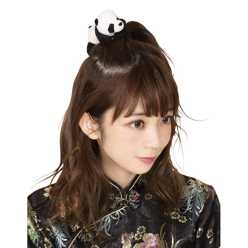 Party City Unisex Black Huggable Panda Hair Elastic Variety Goods